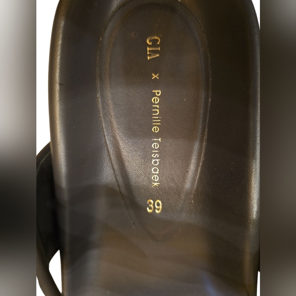 GIA X Pernille Teisbaek Leather Sandals Black Size 39 - Picture 8 of 9